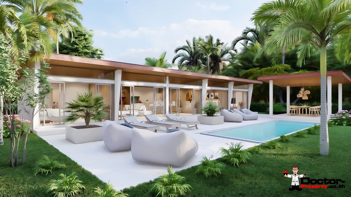 Tropical 2-3 Bedroom Pool Villa in Na Mueang, Koh Samui – For Sale